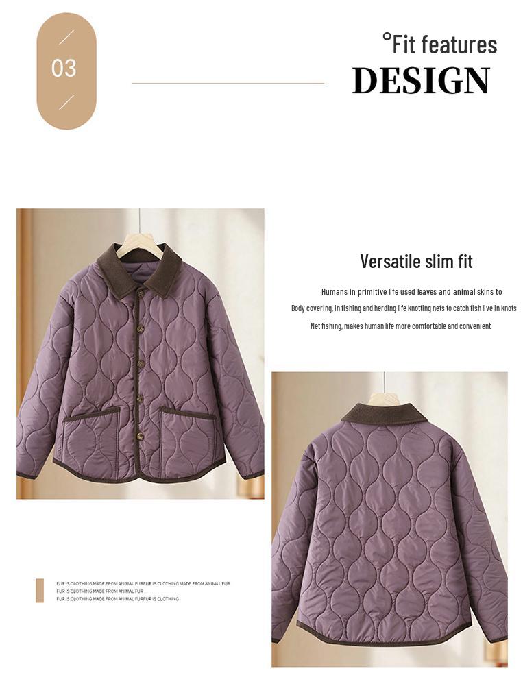 2025 Mode Warme Leichte Baumwolljacke für Mütter mittleren Alters und ältere Frauen