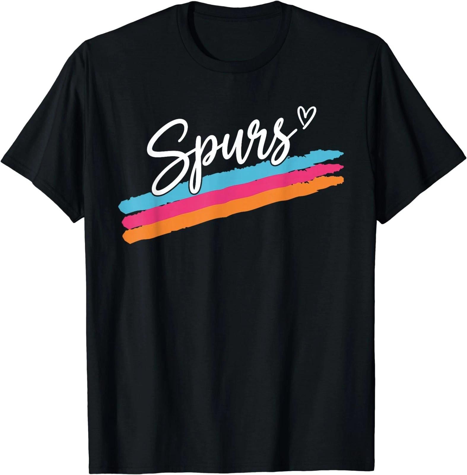 Vintage Spurs T-Shirt Retro Basketball Fan Unisex Tee Classic Sports Top M