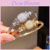 Classic 18k Gold Plated Oval Bracelet With Zirconia For Elegant Women