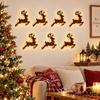 7 Stück Holz-Weihnachts-LED-Schmuck Nikolaus Wandaufkleber Bastelarbeiten Neujahr