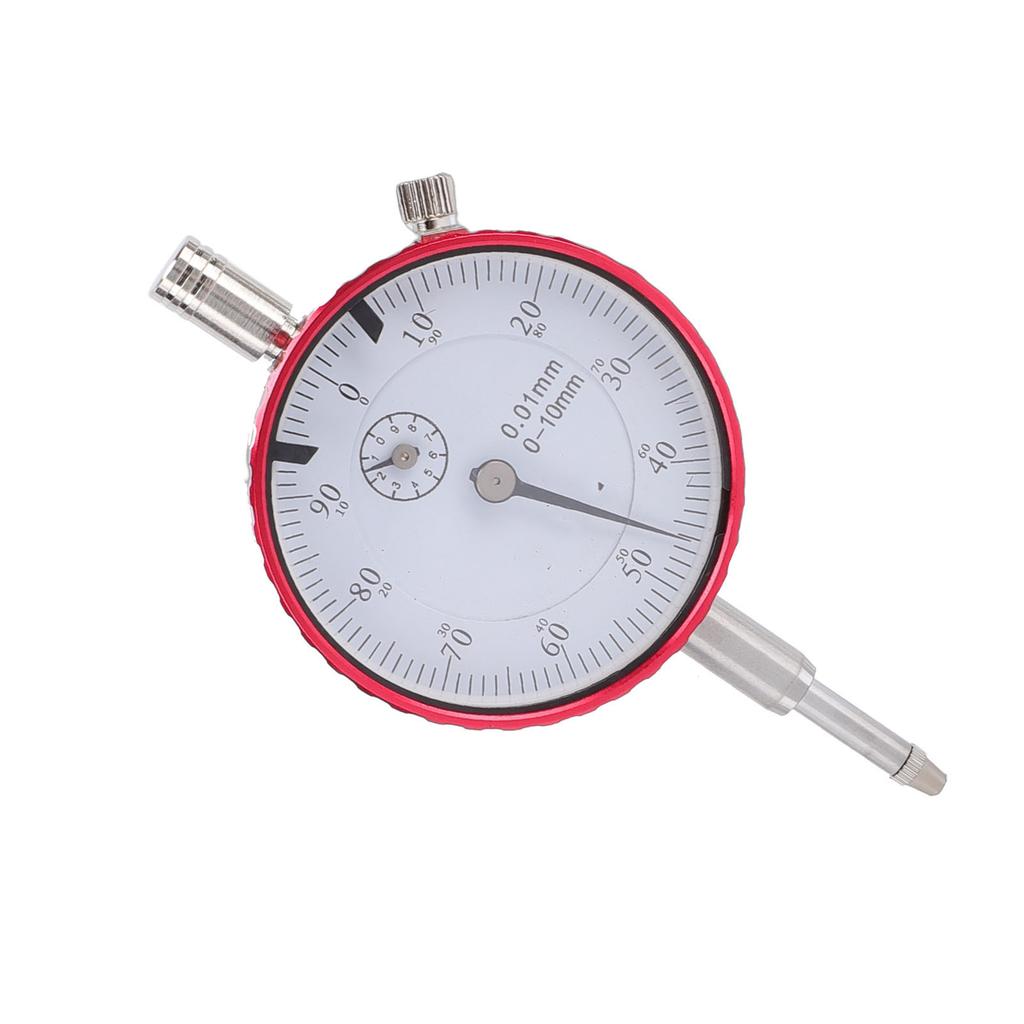 Dial Indicator 0 10mm Range 0.01mm Accuracy Stainless Steel Mechanical Dial Indicator for Lathe Workshop Table Saw