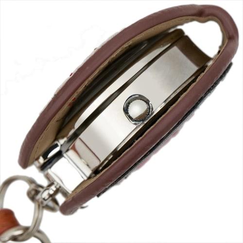 Fieldwork Analog Watch with Rose Cat Design and Bag Charm, with Magnifying Glass, LW039-3, Women's, Brown