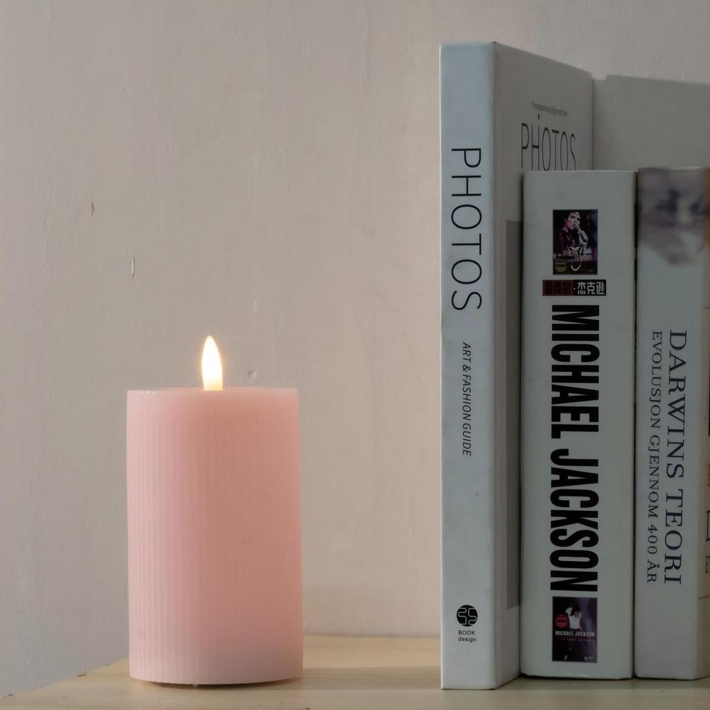 LED Candle Light with Remote Control 15cm Set of 2 Battery Operated Candles with Timer Wedding Christmas Atmospheric Candle Light - Function, Pink,