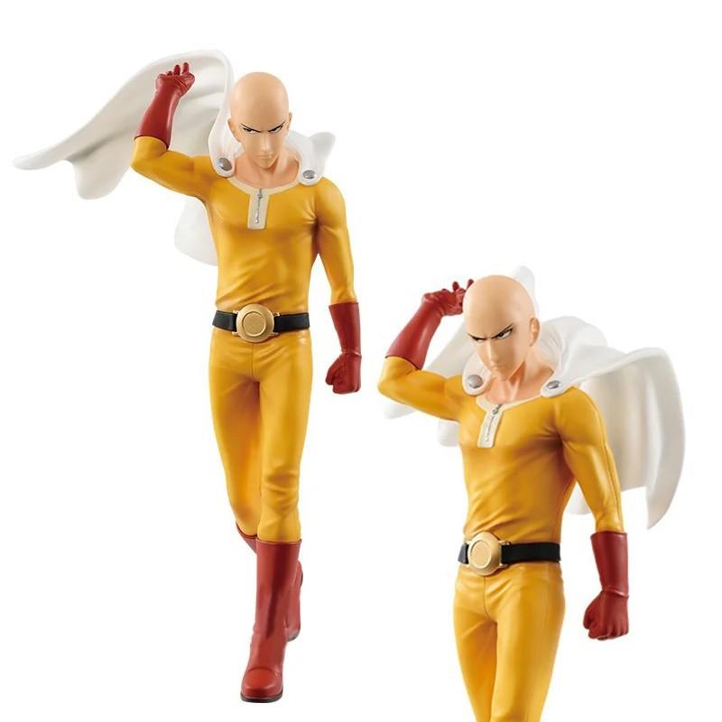 20CM Anime ONE PUNCH-MAN 3 Figur Glatzkopf Saitama Tornado Stehend Umhang Modell Kinderspielzeug PVC Geschenk Statische Sammlerpuppe
