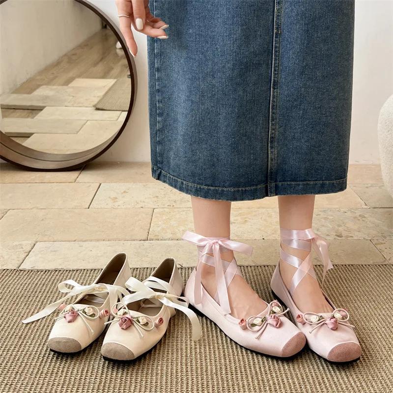 Fashion 2025 Women Mary Jane Shoes Fashion Shallow Butterfly-knot Shoes Laides Soft Sole Comfort Dress Ballet Flats Shoes