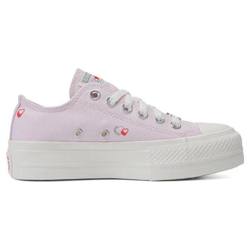 Converse Chuck Taylor All Star Versatile Comfortable and Simple Warm and Non-Slip Low Top Board Shoes Women's Pink