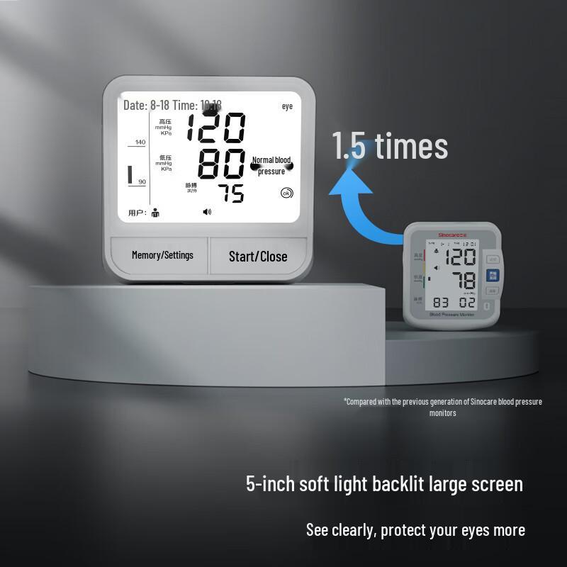 Sanuo B22D Smart Arm Cuff Blood Pressure Monitor with Voice Guidance