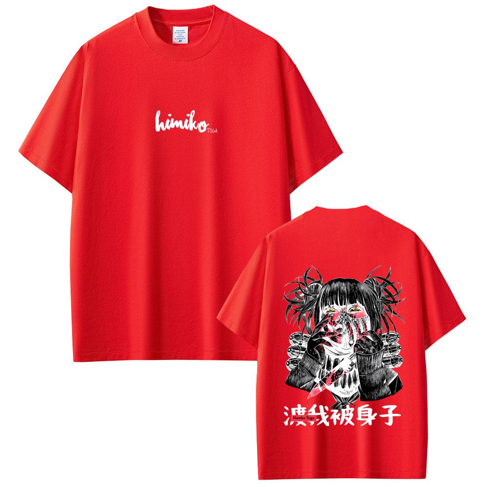 Hot Anime My Hero Academia T-shirt Funny Kawaii Sexy Toga Himiko Graphic T Shirts Women Unisex Unisexga Fashion Oversized Streetwear S