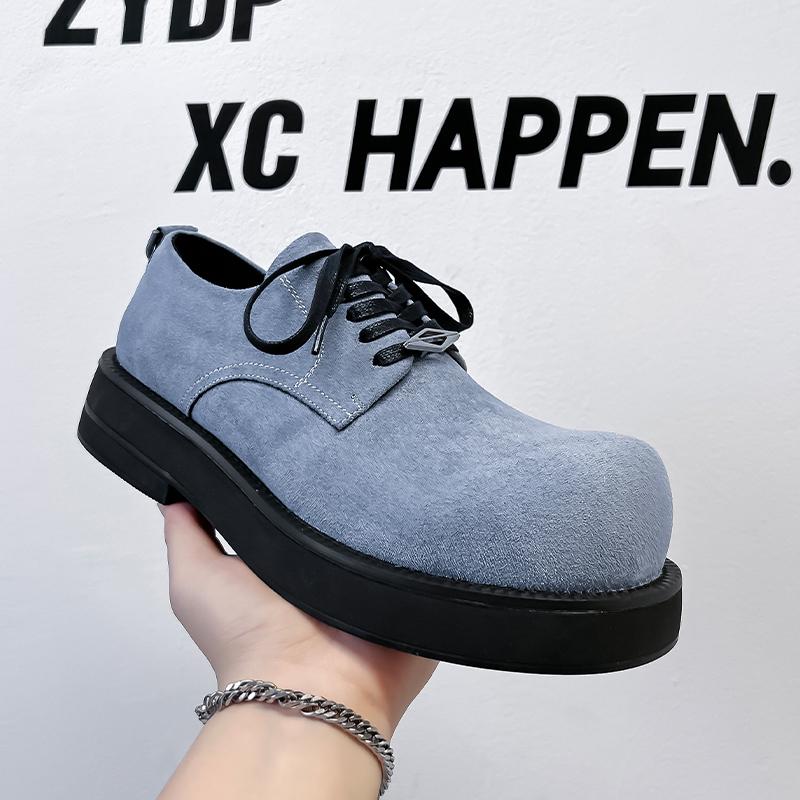 

Модная кожаная обувь для мужчин, из натуральной кожи, больших размеров, высококачественная дизайнерская формальная обувь, повседневная обувь, модная деловая 38 синий