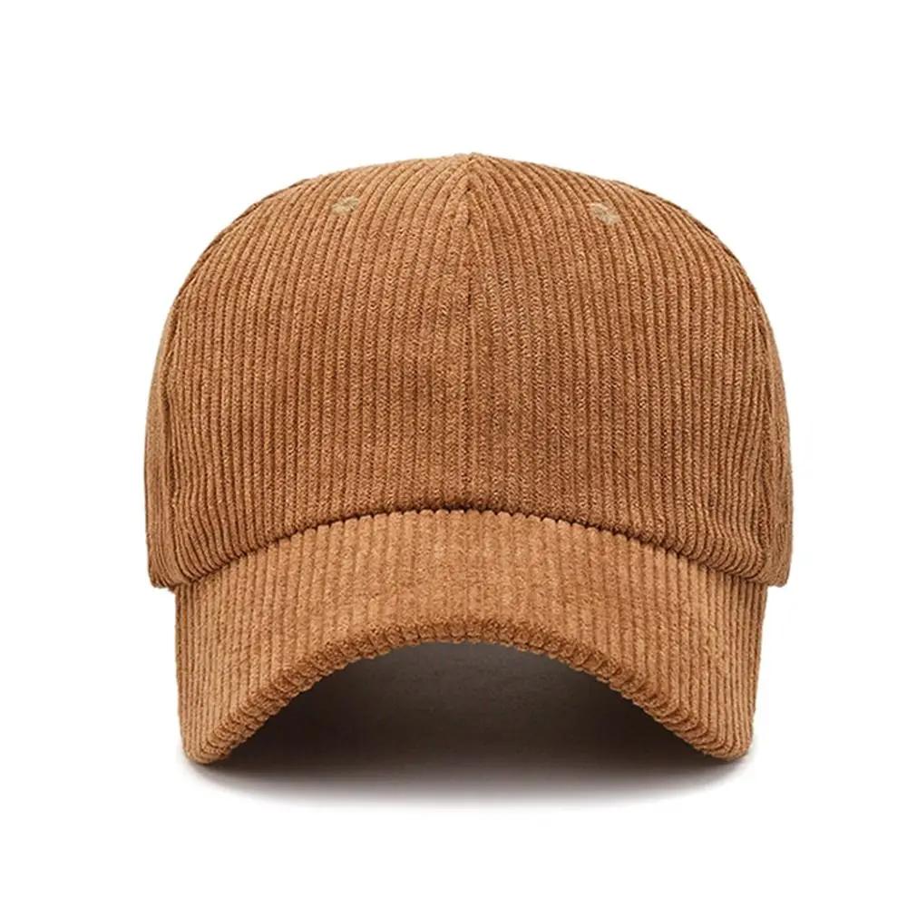Breathable Corduroy Corduroy Baseball Cap Adjustable Baseball Hat Hip Hop Cap Men