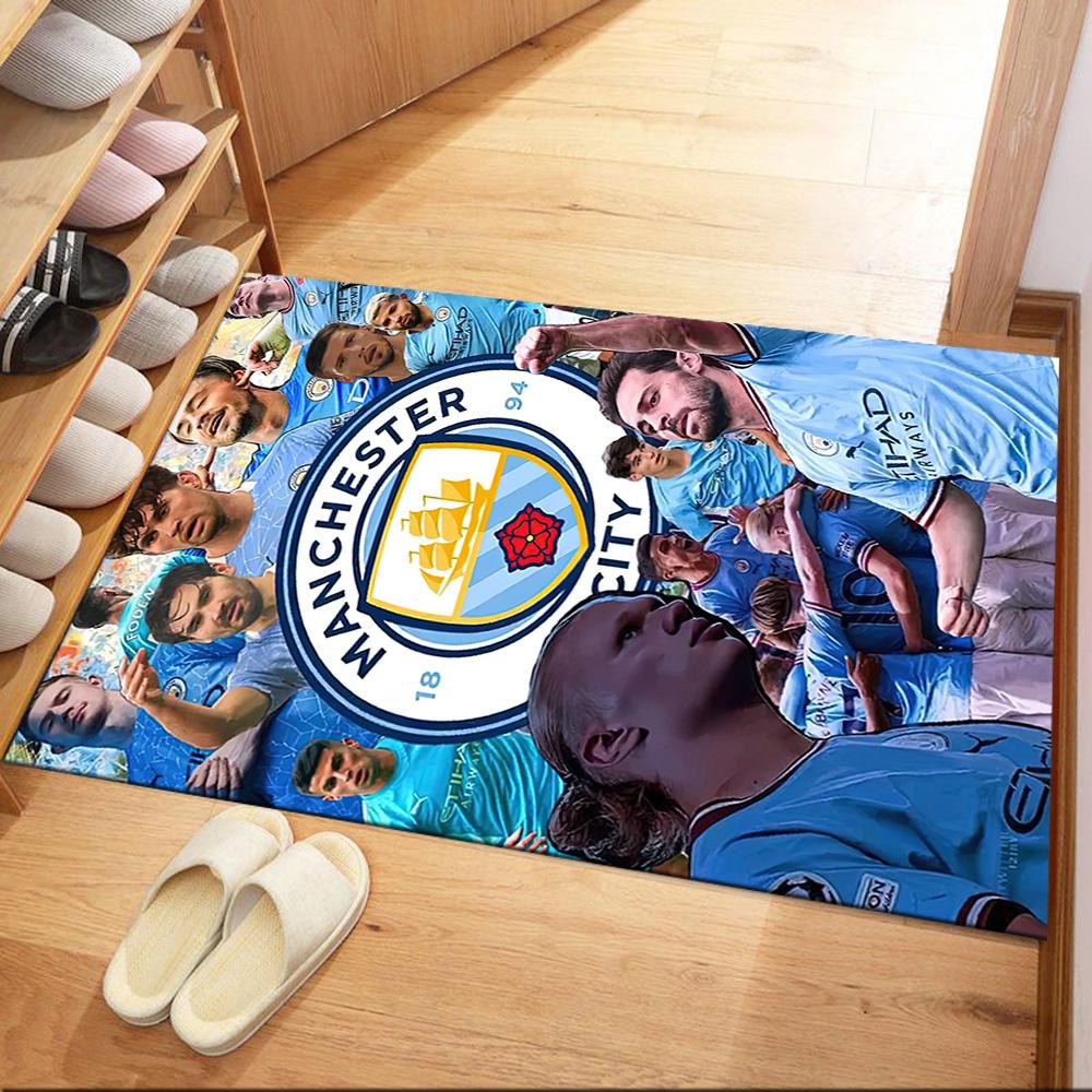 Love Manchester City Fc Square rugs are a great choice for living rooms, bedrooms, home décor, and as gifts.