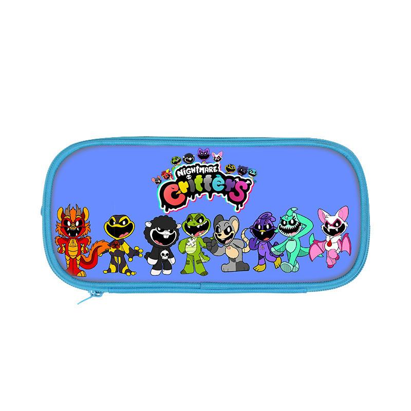 Nightmare Critters Double Layer Pencil Case With Nylon Material For Students And Kids