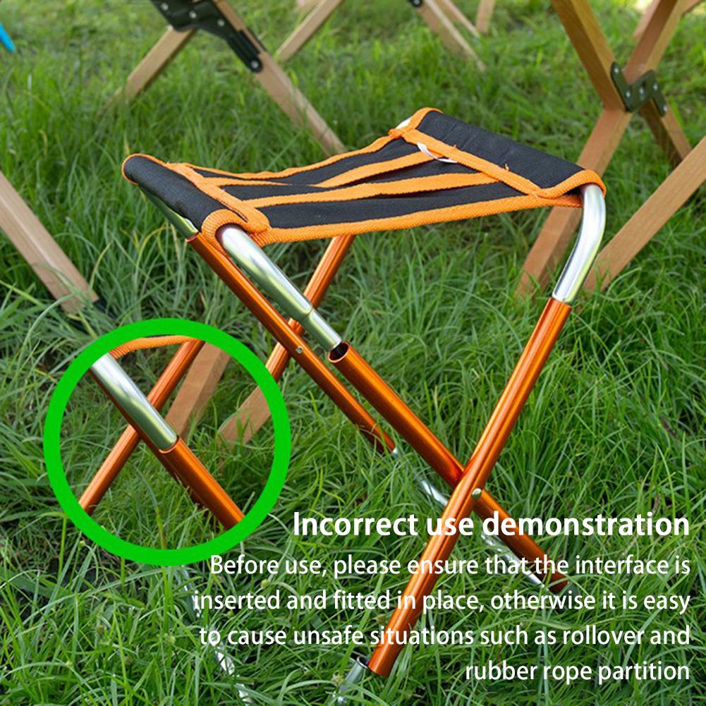 Camping Stool Aluminum Alloy Portable Lightweight Foldable Fishing Chair For Outdoor Beach Picnic Travel Hiking