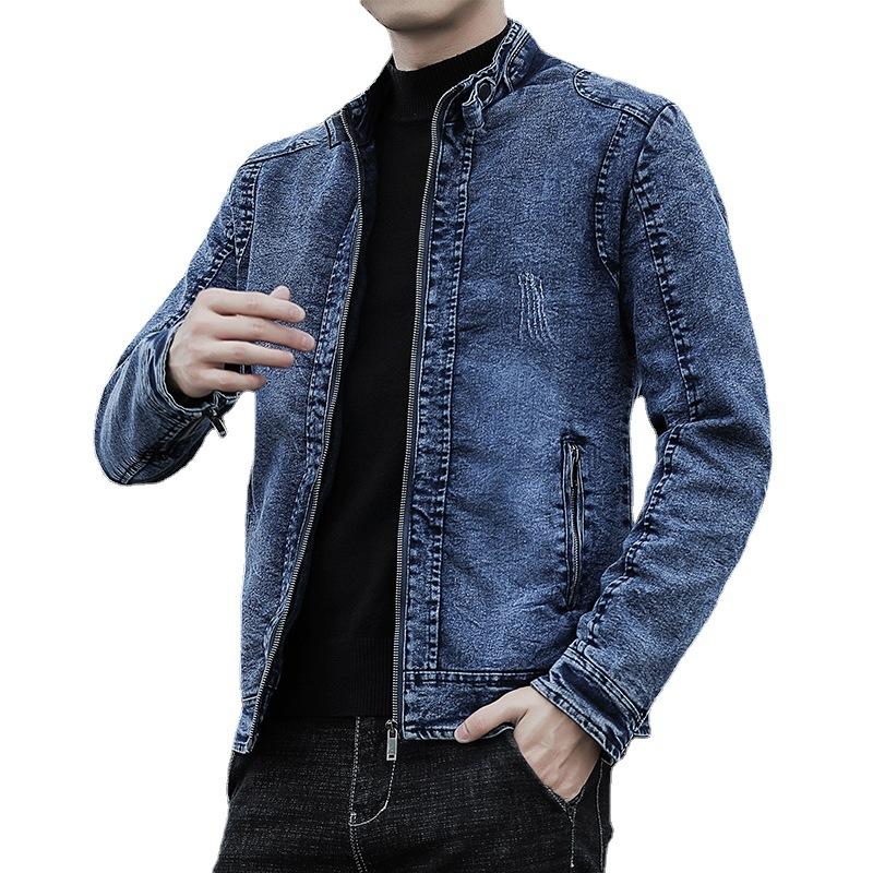 Veste en jean pour hommes, veste en peluche, vêtements d'automne et d'hiver pour hommes, nouvelle tendance coréenne, vêtements pour hommes