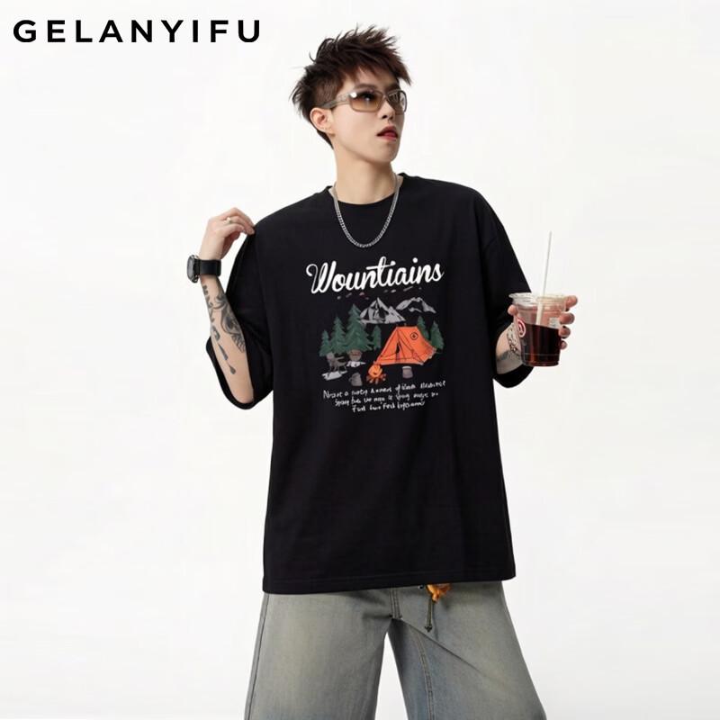 

GELANYIFU Men s Casual Cotton Cartoon T-Shirt XL