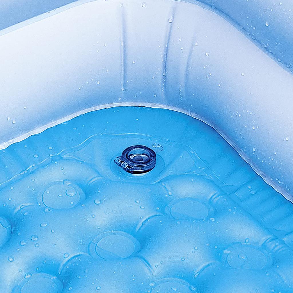 JILONG Vierkante Zwembad, 82 x 82 x 27cm (opgeblazen formaat), met luchtkussenbodem, JL-688079 BL, Klein