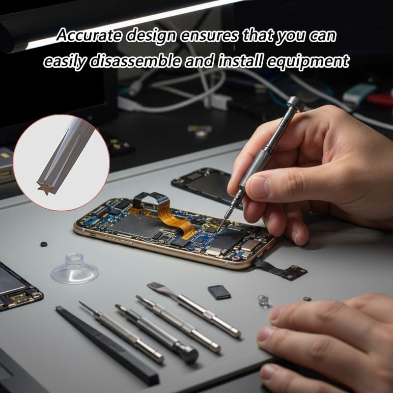 Chave de Fenda Ergonômica Precisa Adequada Para Reparo de Componentes de Telefone Ponta de Liga Magnética Punho Antiderrapante Kit de Ferramentas Eletrônicas