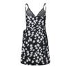 Women Fashion Sexy V-neck Floral Print Lace-up Dress Sling Dress Backless Dress