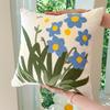 Simple Flower Chenille Towel Embroidery Sofa Pillowcase Cojines Polyester Decor Home Throw Cushion Cover Headboard Pillowcases
