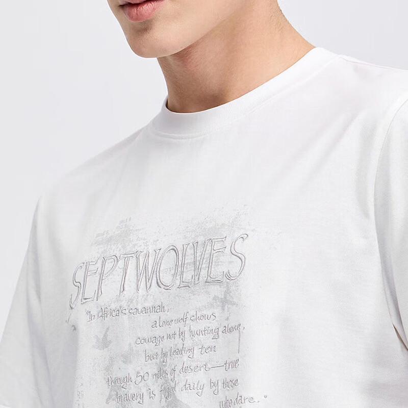 SEPTWOLVES Men's Cooling Anti-bacterial Embroidered Crew Neck T-Shirt