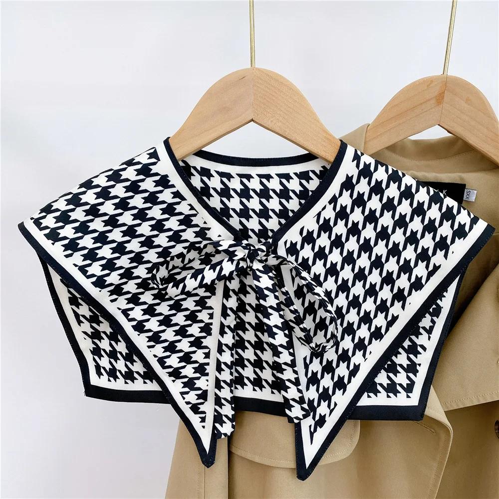 Fake Collars for Women Detachable Lapel Shirt Bowknots Small Scarf Girls Summer Dress False Collar Neckwear Cape Corbatas