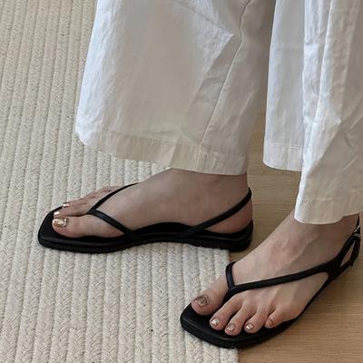 2024 New Trend Women Sandals Fashion Clip Toe Flats Sandales Ladies Outdoor Beach Casual Flip Flops Sandal Summer Women's Shoes