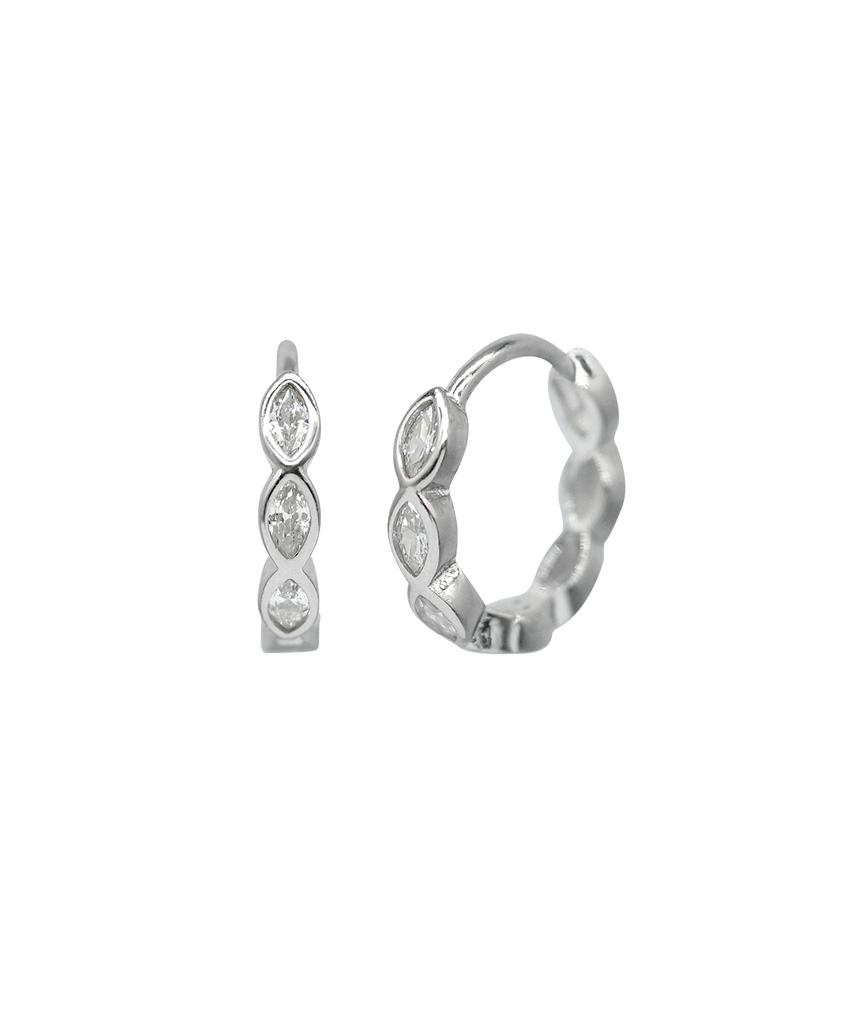 Iamj [925 Silver] Mare Hoop Earrings