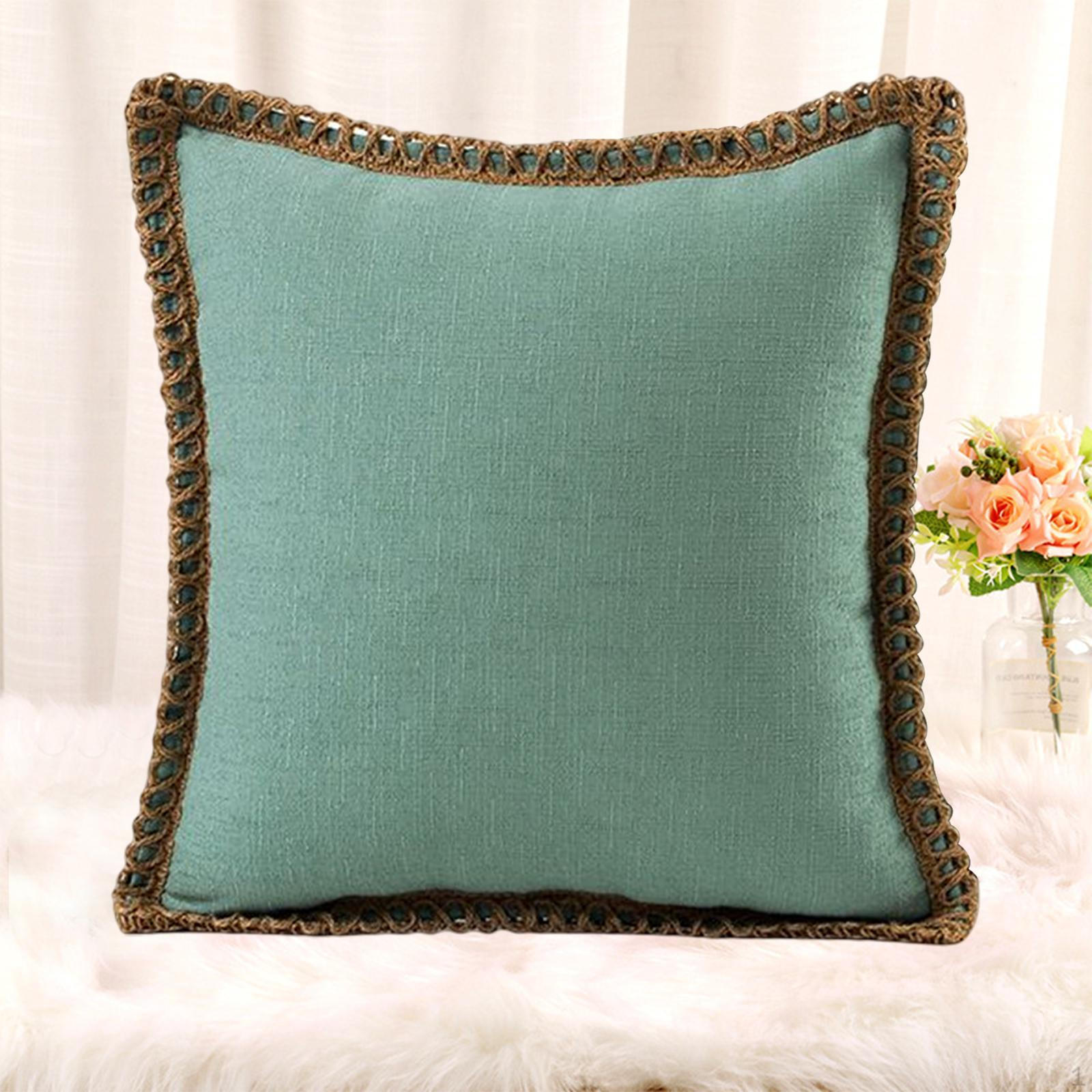 18x18in Throw Cover Hidden Zipper Case Cushion for Sofa Bed Couch Decoration Gifts Green 790₽