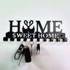 1 pz. Supporto portachiavi decorativo da parete Sweet Home, gancio da parete per chiavi, supporto portachiavi creativo per porta d'ingresso
