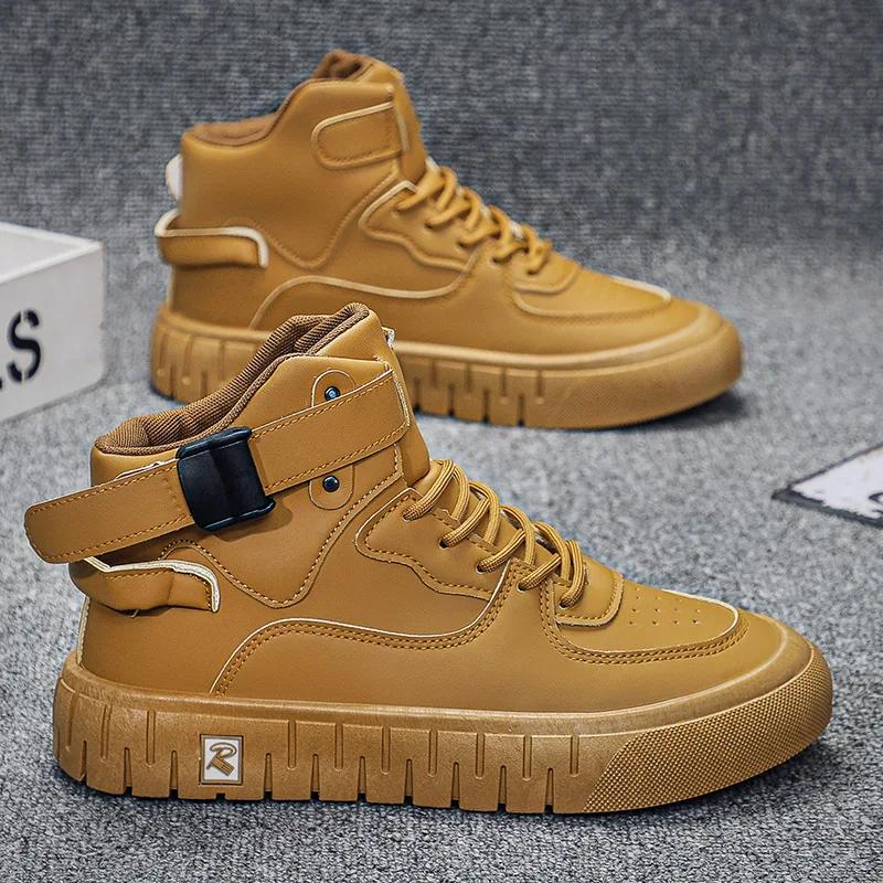 Fashion Spring and Autumn New Classic Men's Shoes Fashion Thick soled Sports Shoes Youth High Top Casual Skateboarding Shoes sneakers