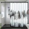 Jit1pc Scenic Pattern Shower Curtain, High-End Elegant Bathroom Curtain, Printed Decorative Shower Curtain for Home, Partition