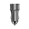 36W Dual USB Type-C Fast Car Charger with Metal QC3.0