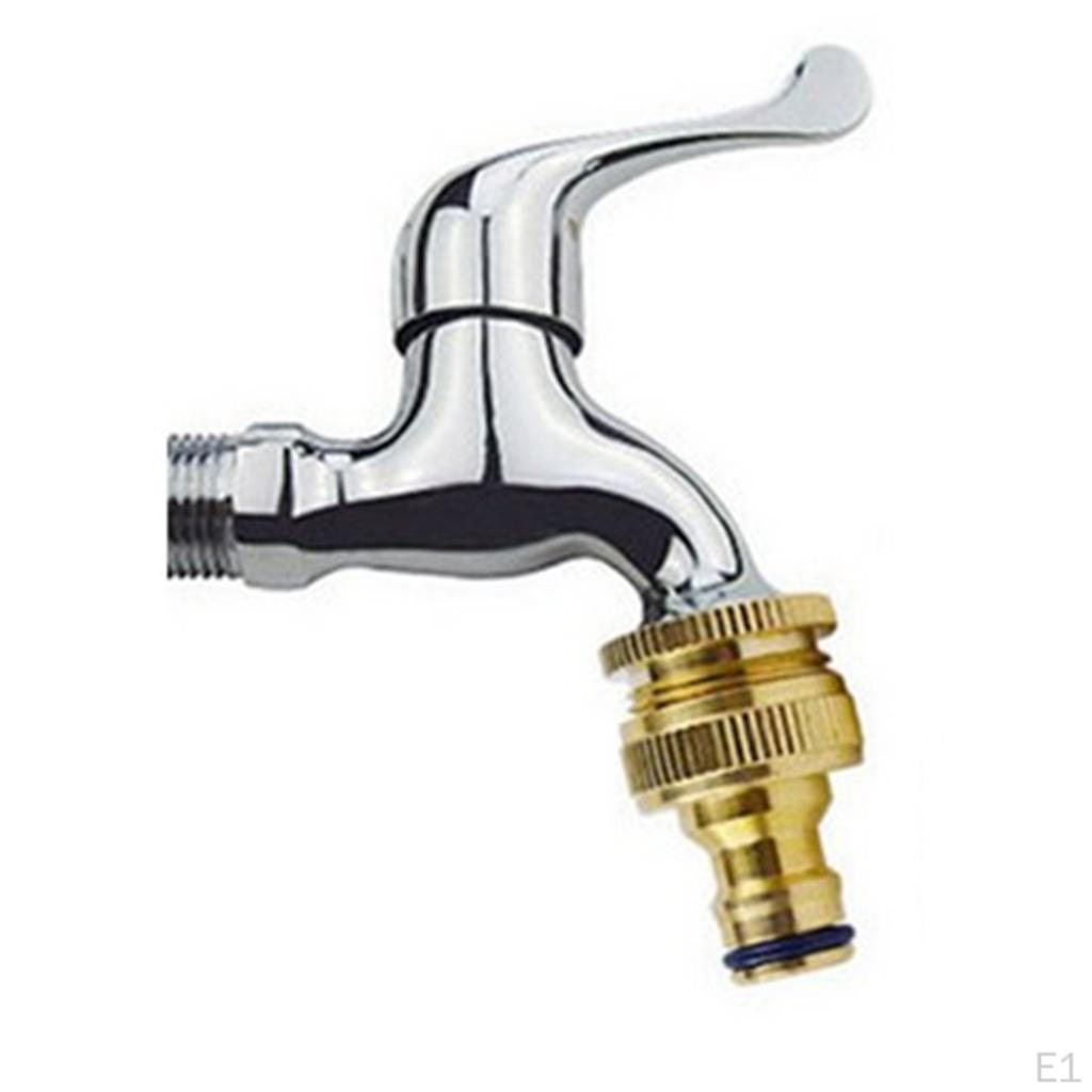 Brass Garden Hose Tap Connector 1/2 and 3/4 Outdoor Threaded Faucet