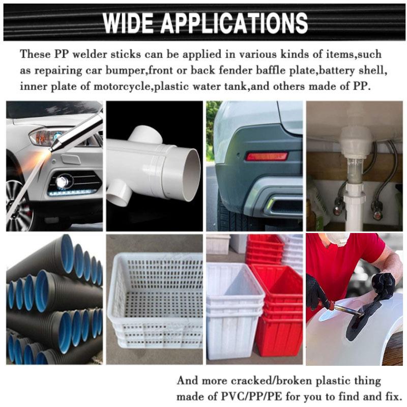 5/10/20 ADET Plastik kaynak çubukları ABS/PP/PVC/PE Kaynak Çubukları 5x2mm Plastik Kaynak tabancaları Tampon Onarımı Kaynak Malzemeleri 20cm