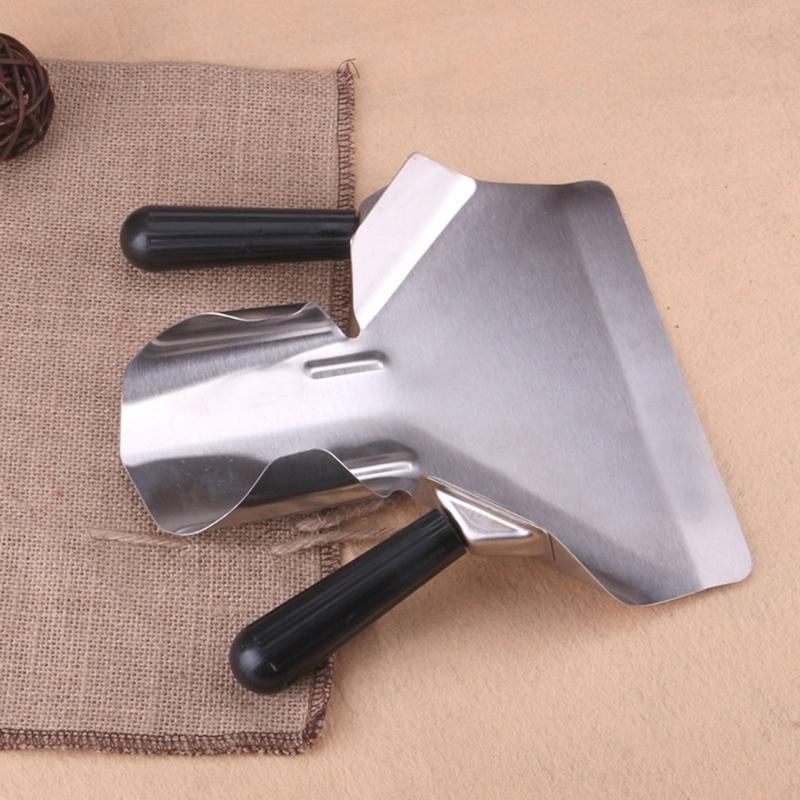 Pommes Schaufel aus Edelstahl mit rutschfesten Griffen Mehrzweck Pommes Schaufel Bagger Pommes Snack