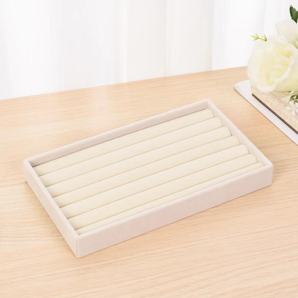 Jewelry Storage Box Earring Ring Necklace Brooch Holder Flannelette Jewelry Display Box Necklace Classification Organizer