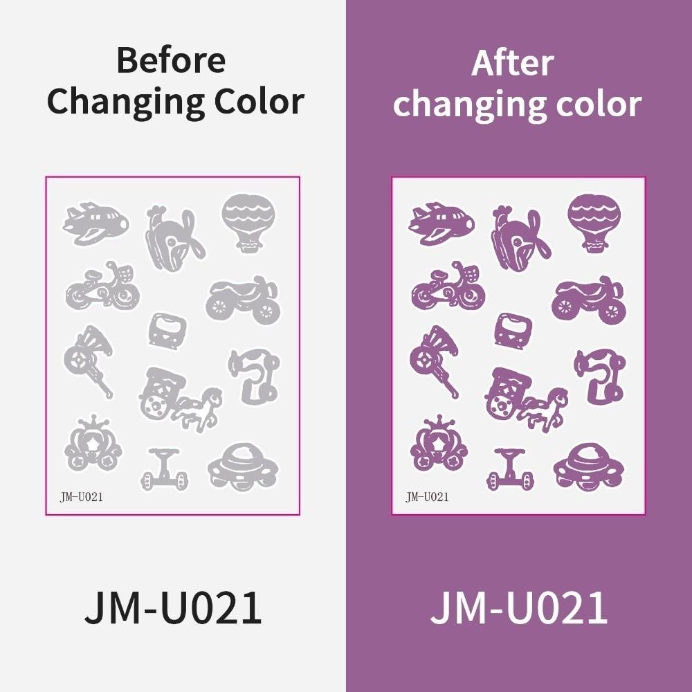 

Waterproof Photosensitive Temporary Tattoos DIY Color Changing Tattoo Stickers Music Festival Style 6