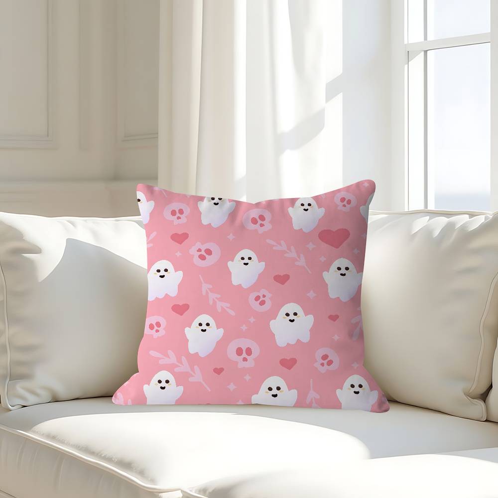 

Art Halloween Pillow Case Removable Washable Cushion Cover – All-Season Soft Linen 16x16Inch