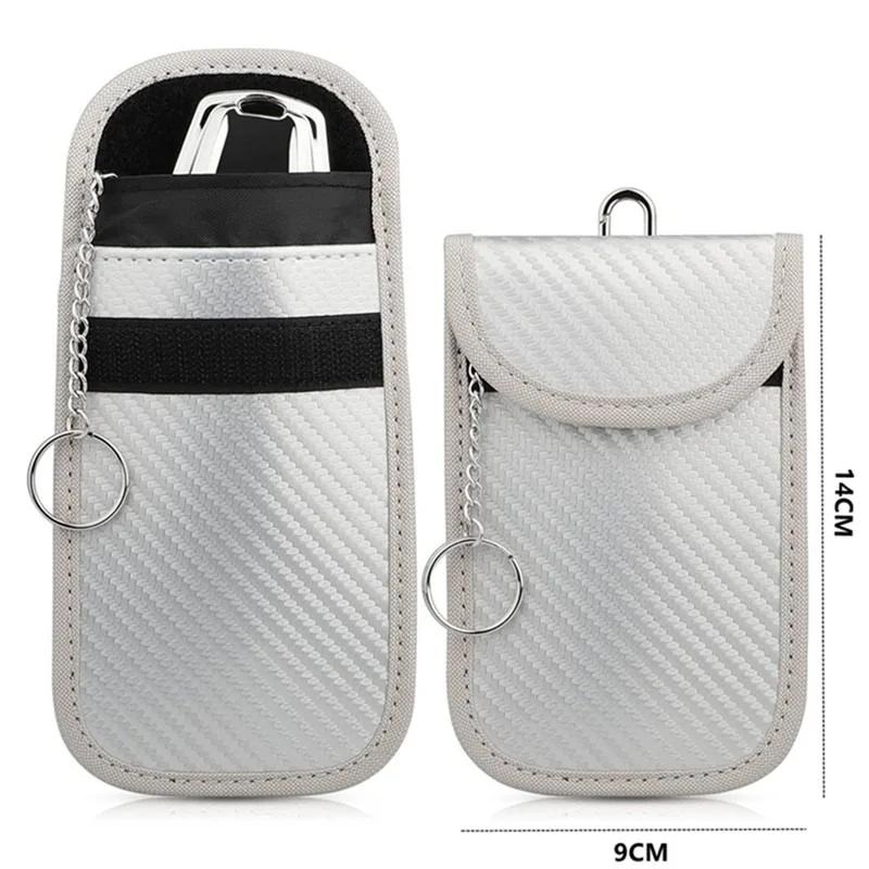 Carbon Fiber Car Remote Control Shielding Key Pack Double Shielding Signal Anti-theft and Anti-loss Key Case Car Accessories