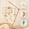 Baby Toy Wooden Mobiles Bed Bell Moon Clouds Rattle For Newborn Developing Diy Accessories Crib Holder Arm Brackets Gifts Rattle
