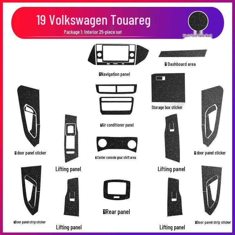 Volkswagen T-Cross Center Console Anti-Kick, Anti-Scratch Protective Film