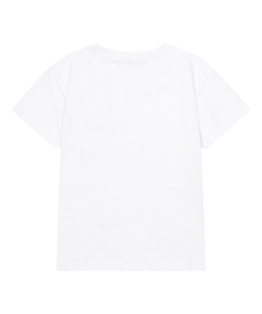 Mucent Lovelitz Mini Heart Logo Round Neck Crop Short Sleeve Tee (2 Colors)