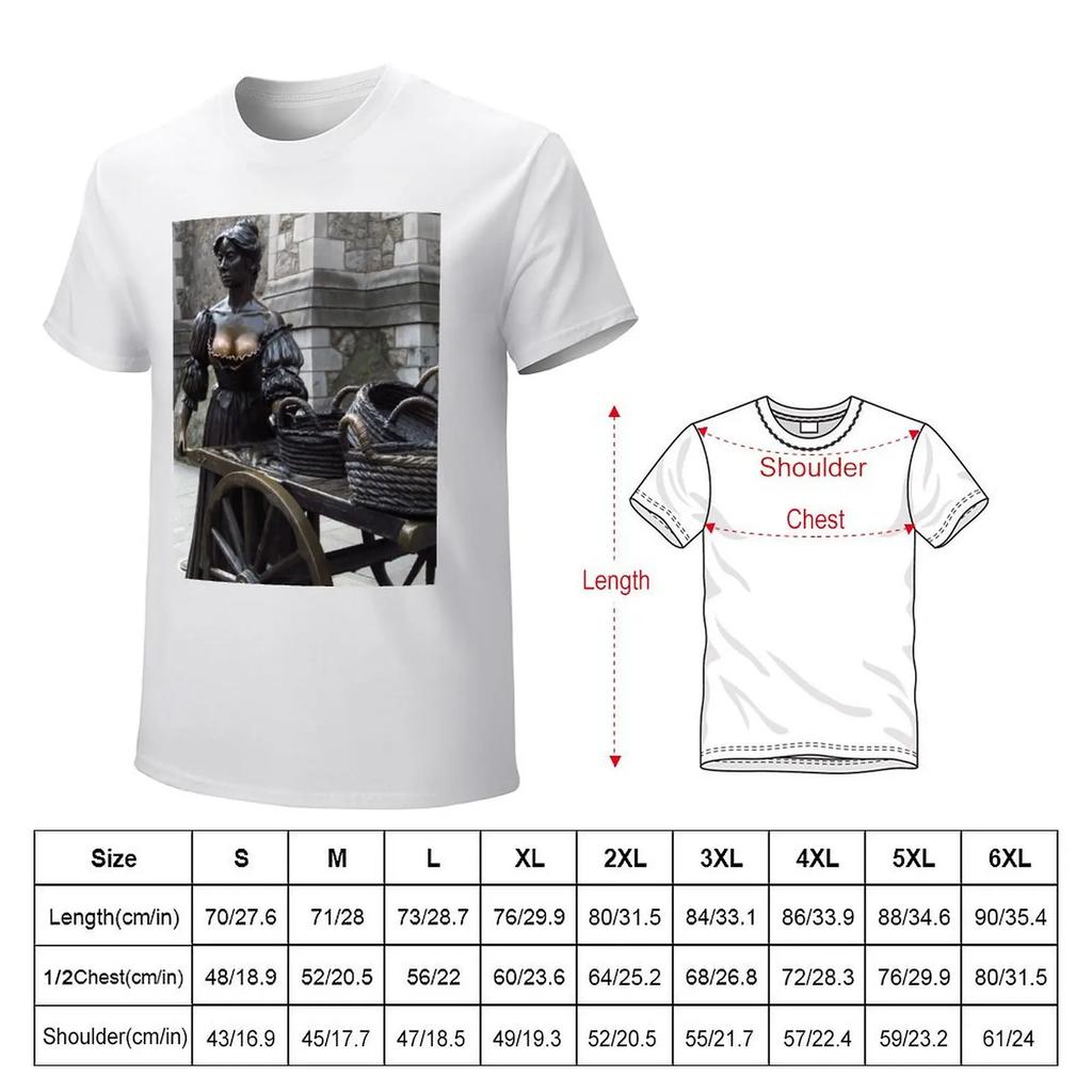 Molly Malone Statue, Suffolk Street, Dublin T-shirt Aesthetic Clothing Oversized Funnys Mens Plain T Shirts