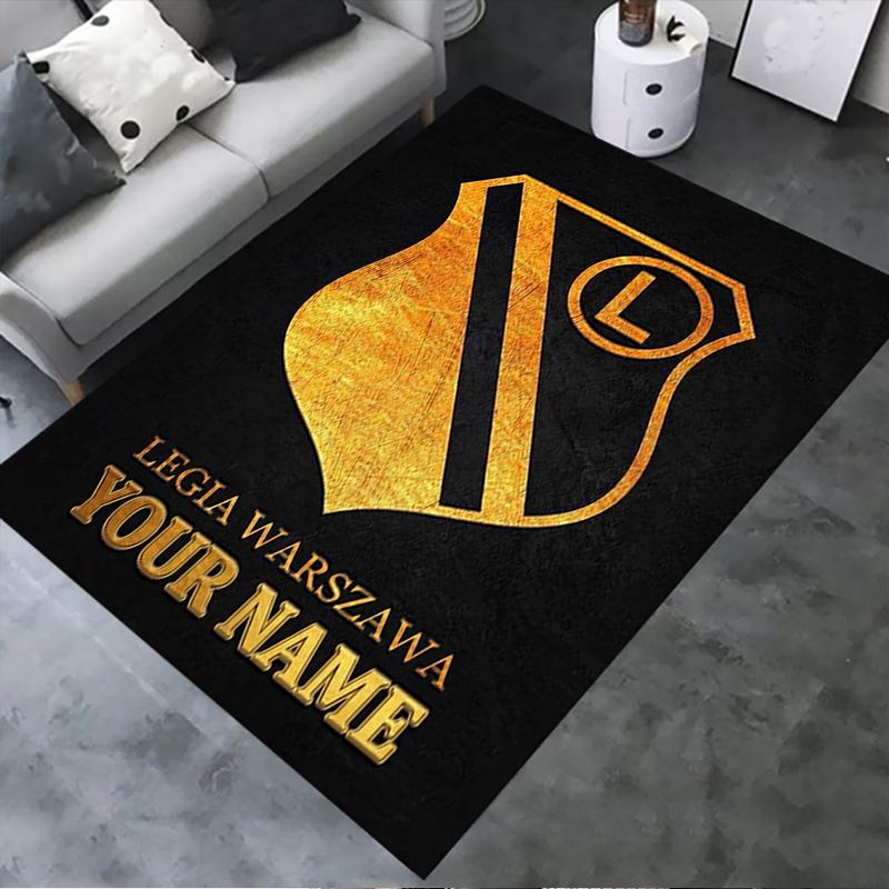 Custom Name Legia Warszawa Carpet Rug for Living Room Bedroom Home Sofa Decoration,Kids play Non-slip Floor Mat