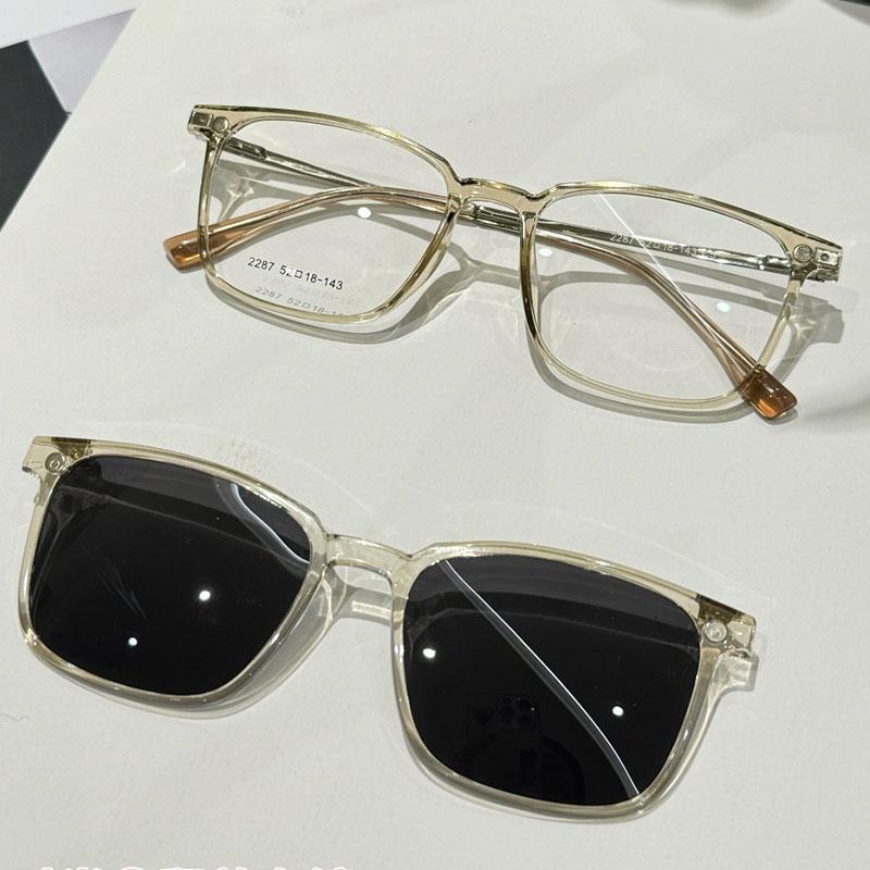 Fashion Prescription Glasses Men Flip-up Magnetic Clip-on Reading Glasses TR90 Polarised Myopia Sunglasses Optical Lenses UV400