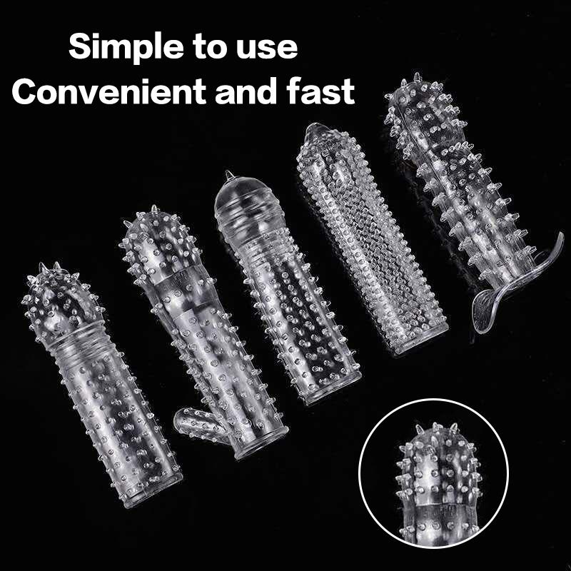 Flexible Crystal Spiked Penis Sleeve - Soft Elastic Adult Toy for Couples Enhancing Pleasure