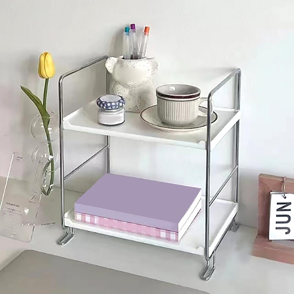Desktop Makeup Organizer Rack PP Wrought Iron Detachable Easy Access Spice Rack Organizer for