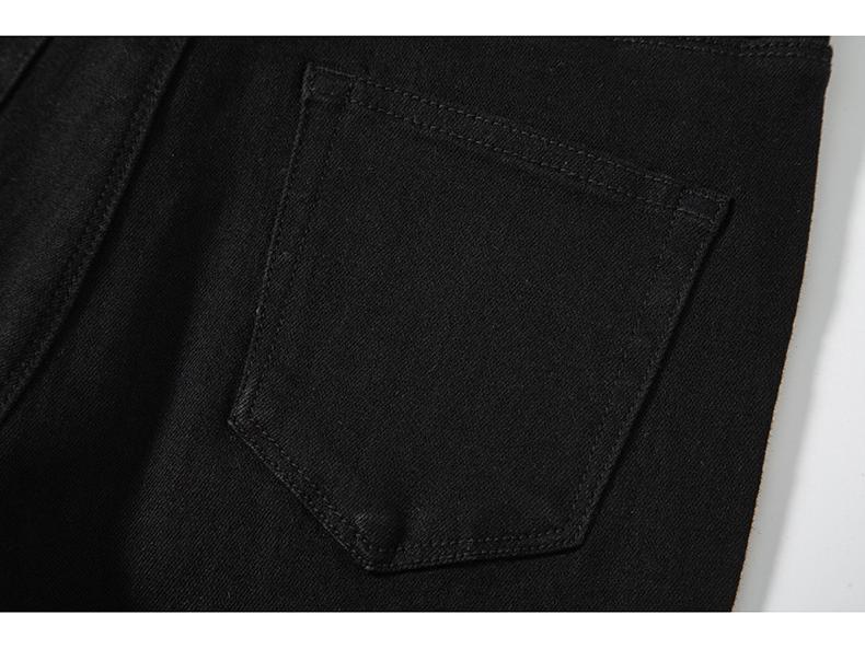 2026 Spring Black High-Waisted Stretchy Skinny Denim Pencil Pants for Women - Leg-Lengthening & Body-Shaping Cropped Design