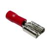 10 cosses clips femelles Ø6,3mm - Rouge - Zenitech