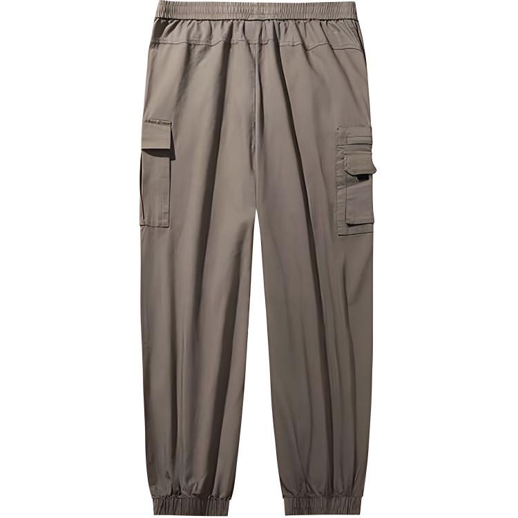 Anta X National Geographic Outdoor Series Solid Color Comfortable Breathable Versatile Jogger Knit Sports Pants Men Bottoms Black 152446506-1